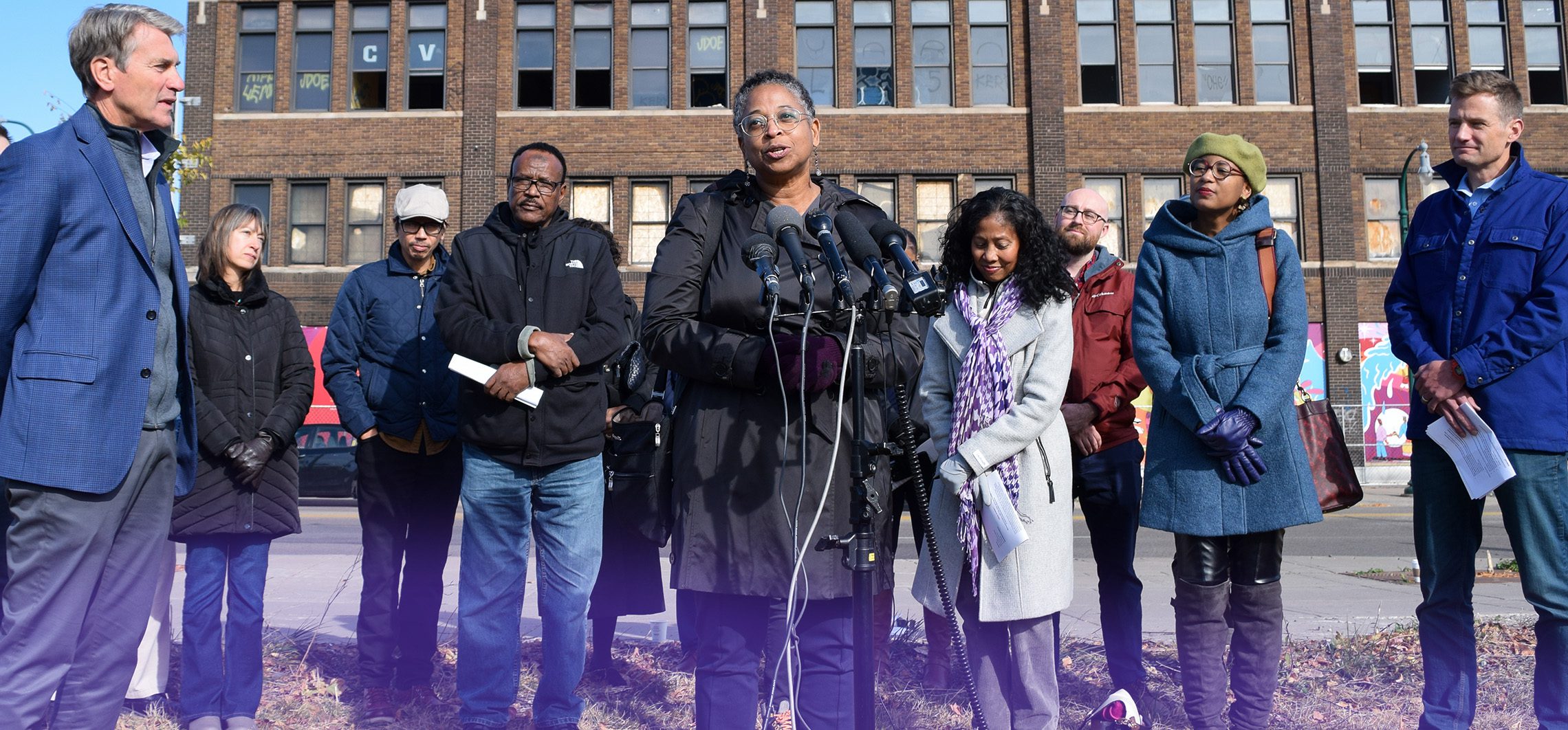 press conference on Lake Street