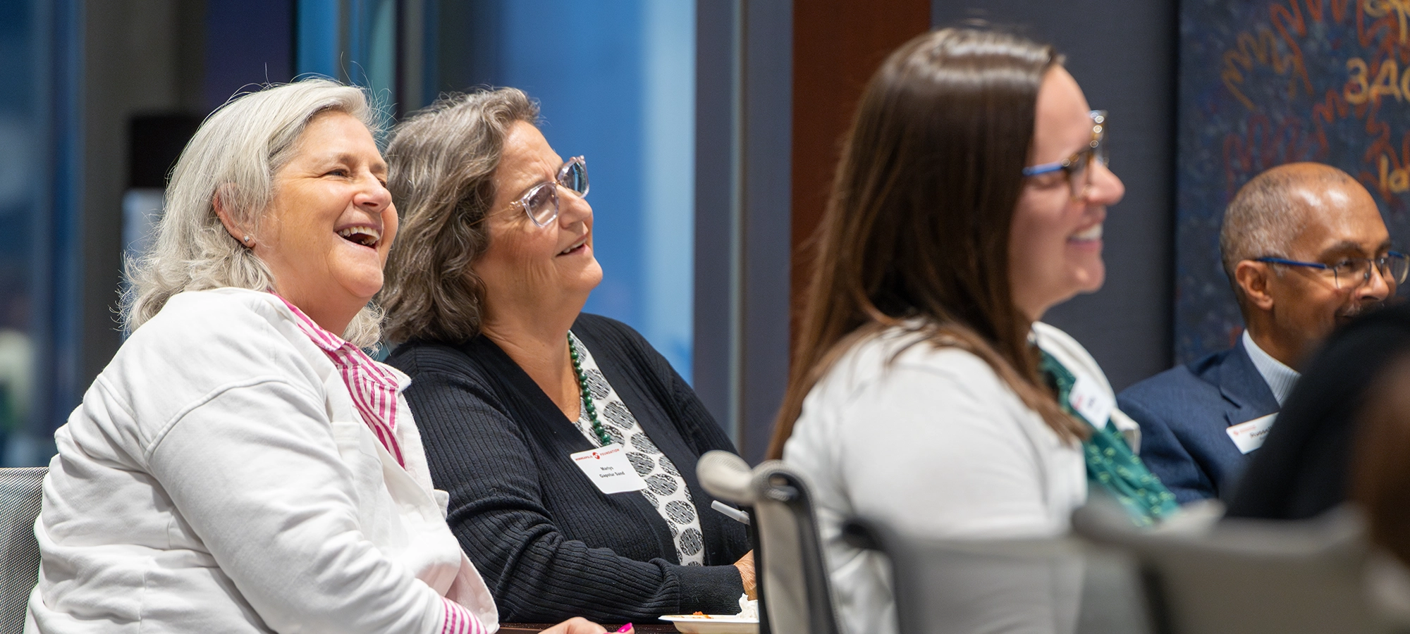 Fundholders at a pop-up giving circle